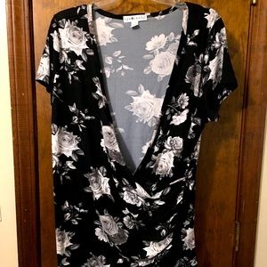 Floral Black top